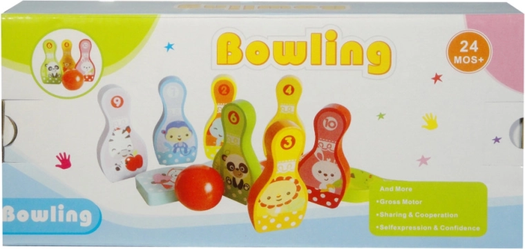 Puidust bowlingukomplekt lastele