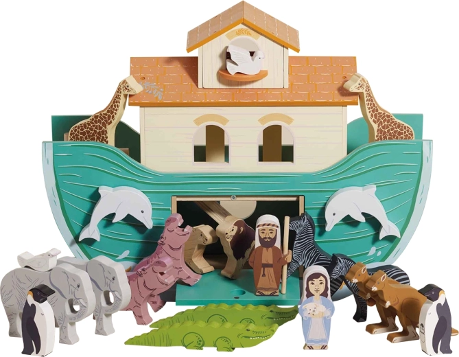 Le Toy Van suur Noa laev – puidust komplekt figuuridega