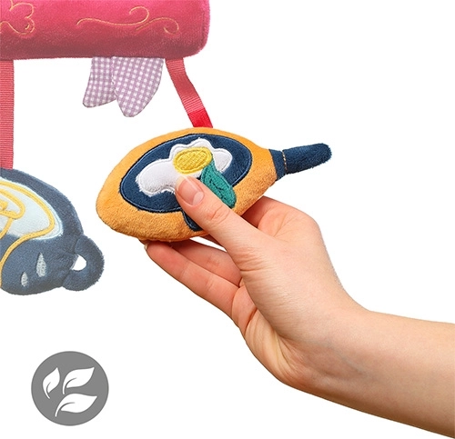 Soft textures and ribbons for fine motor skills