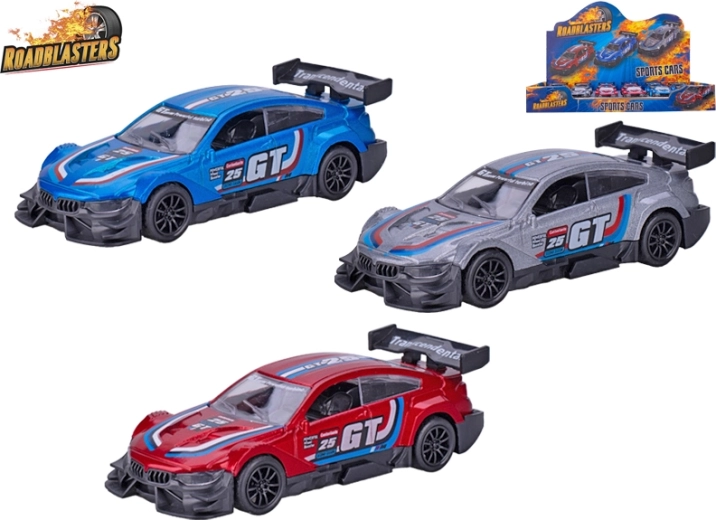 Metallist sportauto mudel Roadblasters tagasitõmbemehhanismiga 11,5 cm