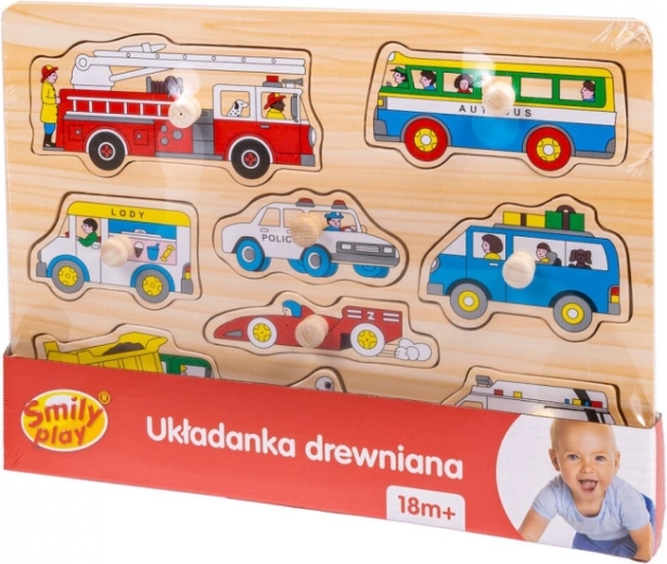 Wooden Peg Puzzle – Vehicles