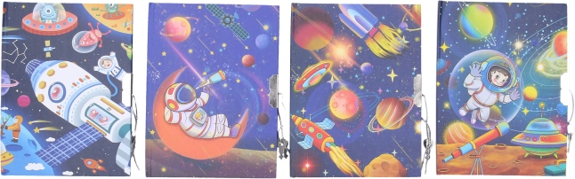 Diary with Lock 11×15 cm – Space, Unlined