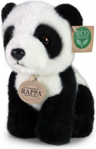 Plüüsist istuv panda 18 cm, keskkonnasõbralik