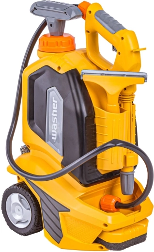 A pressure washer on wheels like a real one