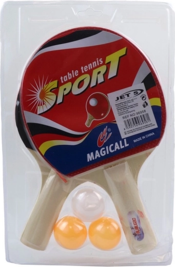 Table tennis set with 2 paddles and 3 balls