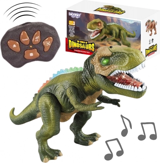 Woopie RC robotdinosaurus T‑Rex tulede ja helidega
