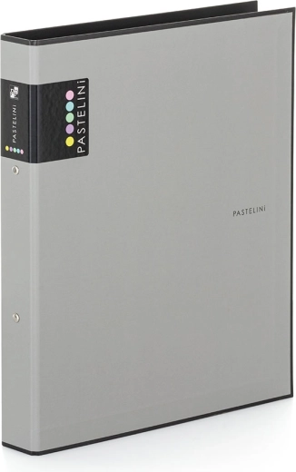 PASTELINI A4 Binder, grey, 2-ring laminated