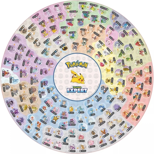 Kahepoolne mängulaud täis Pokémone