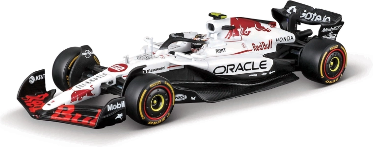 Bburago F1 mudel Oracle Red Bull Racing RB21 (2025) Yuki Tsunoda #22 kiivriga 1:18