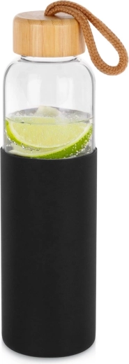 Klaasist veepudel silikoonümbrisega 500 ml