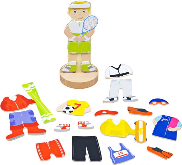 Magnetiline riietamismõistatus sportlikud tegevused Bigjigs Toys