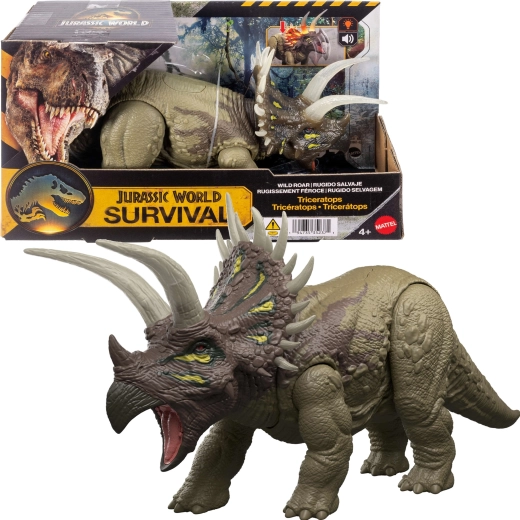 Mattel Jurassic World ellujäämise triceratops valguse ja heliga