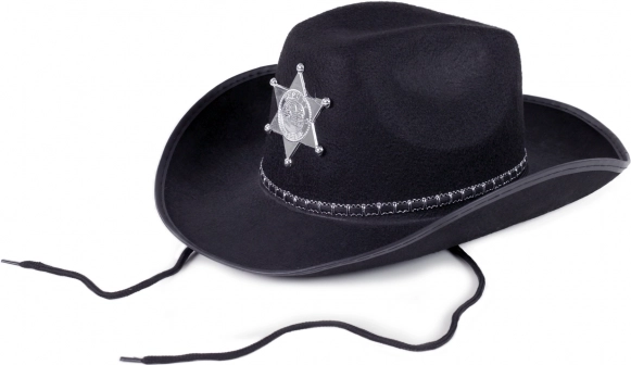 Sheriff cowboy hat with star for adults - 1 piece