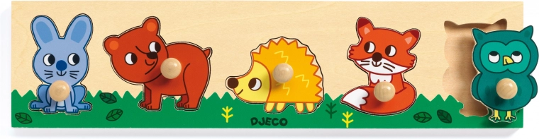 Simple Insert Puzzle Forest Animals with Handles