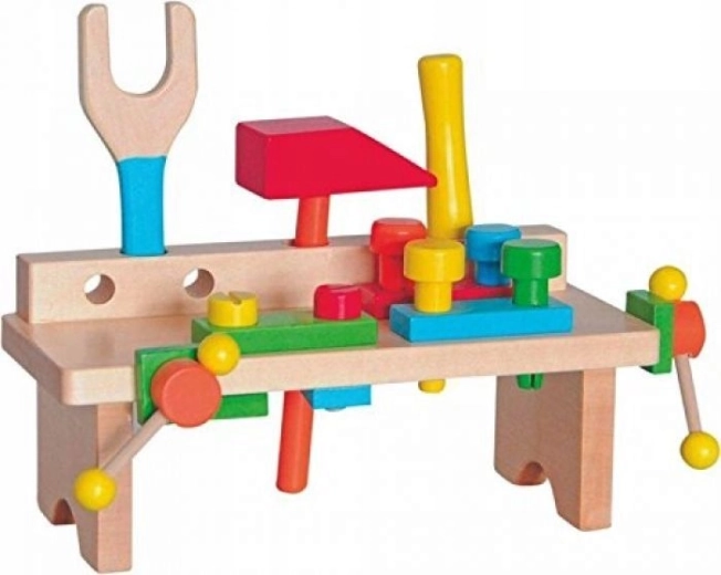 Wooden Children’s Workbench with Tools