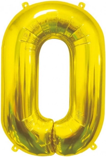 Foil Balloon Number 0 Gold 85 cm GoDan