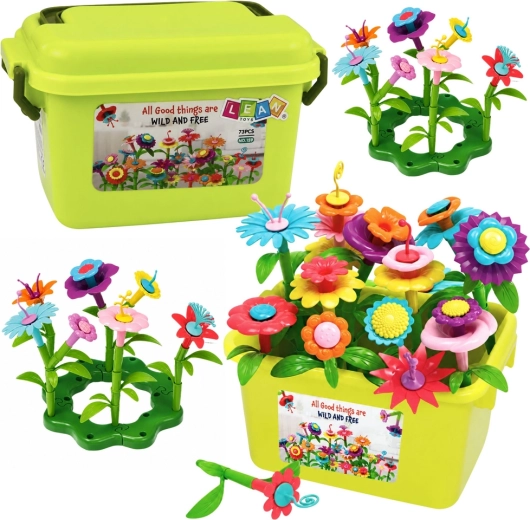 Lean Toys konstruktorikomplekt lilleaed karbis (73 osa)