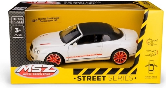 MSZ Bentley Continental Supersports ISR white model car 1:24