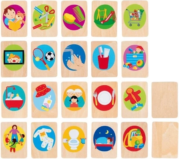 Illustratsioonidega kaardid igapäevasteks tegevusteks