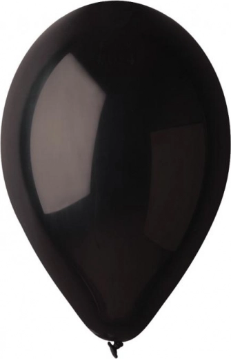 Pastel Black Balloons 26 cm (10") – 100 pcs GODAN