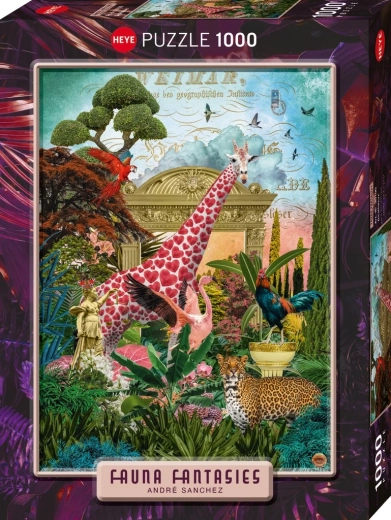 Heye Fauna Fantasies Puzzle: Giraffe Love, 1000 Pieces