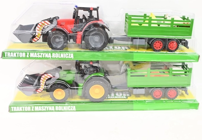 Esilaaduriga traktor ja loomakesed