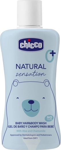 Chicco 2in1 dušigeel kehale ja juustele aloe ja kummeliga Natural Sensation 200 ml