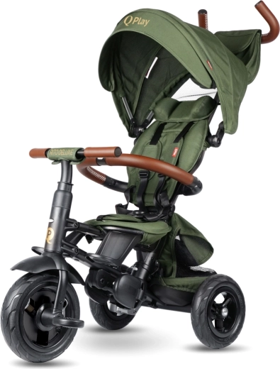 Qplay kolmerattaline Rito deluxe rubber oliiv