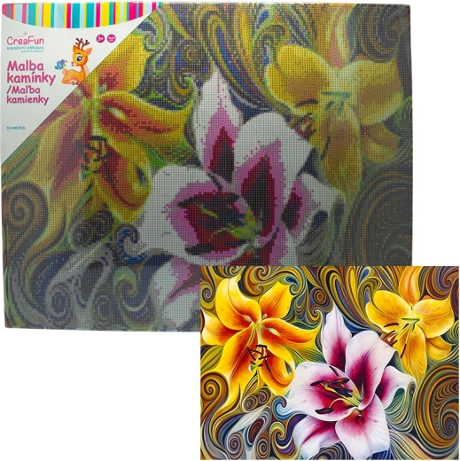 Teemantmaalimine – lilled 40 × 50 cm