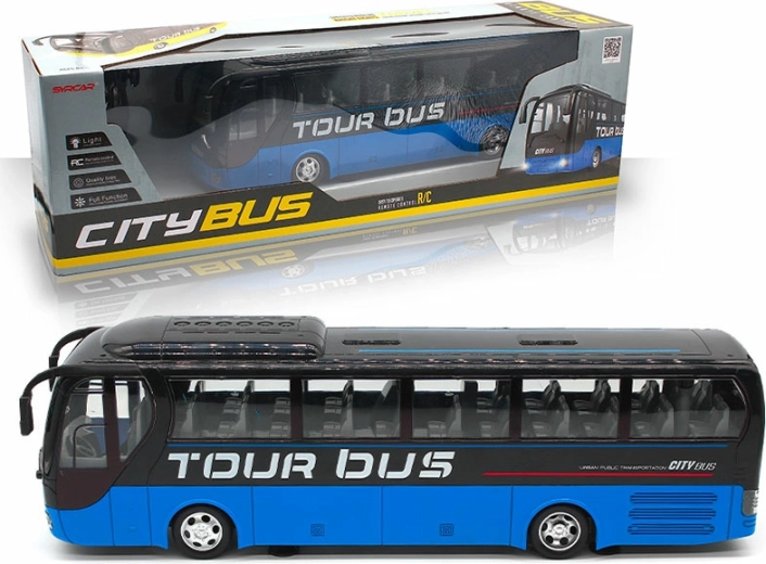 RC-buss Tour Bus sinikollane