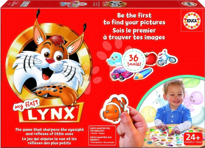 Educa My First Lynx – pildiline tähelepanu- ja kiirusmäng lastele (36 kaarti)