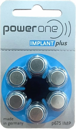 Hearing Aid Batteries Varta Power One Implant Plus 675, 6 pcs