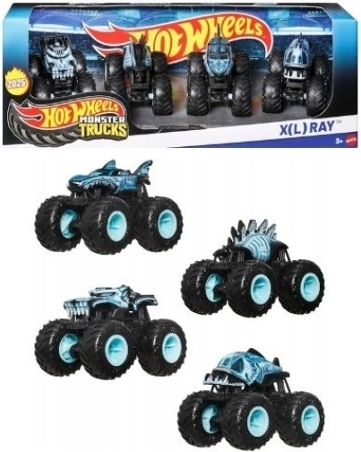 Hot Wheelsi monster truck XL Ray – 4 tk komplekt