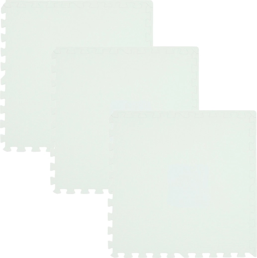 HUMBI Foam Floor Mat 180 × 60, large waterproof puzzle, safe for children, white (3 pcs)