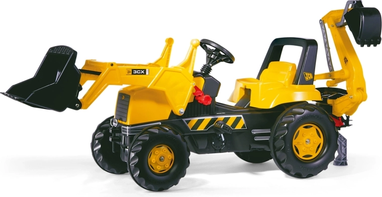 Rolly Toys pedaaltraktor Rolly Junior JCB esilaaduri ja tagumise ekskavaatorivarrega