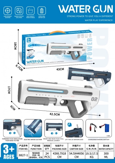 Automatic water gun with light effects