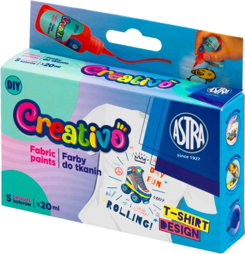 Tekstiilivärvid ASTRA CREATIVO 5×20 ml