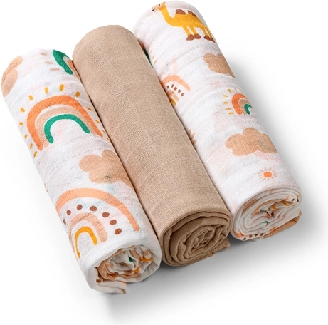 BabyOno musliinmähkmed Super Soft 3 tk – beežid