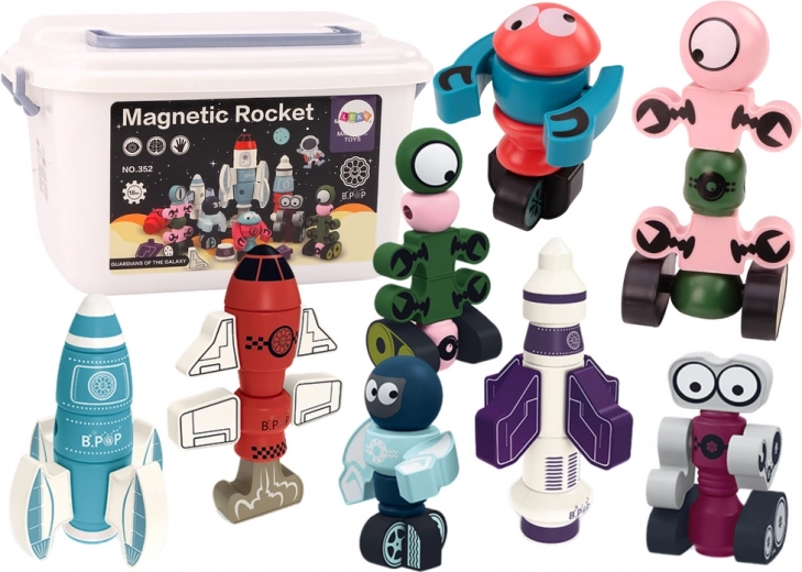 Magnetklotsid Kosmoserakett 56 osaga