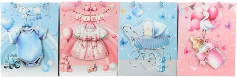 Gift paper bag for newborn 18 × 23 × 10 cm