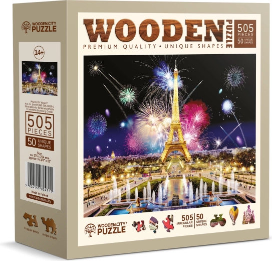 WOODEN CITY Wooden Puzzle Night Paris 505 Pieces