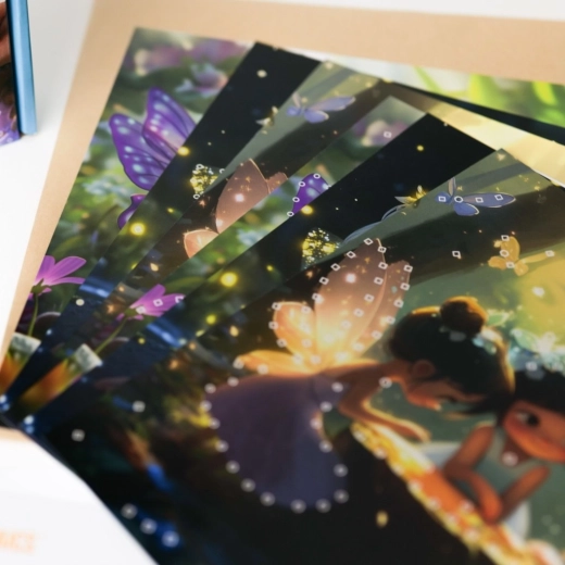 Sparkling mosaics with fairy themes