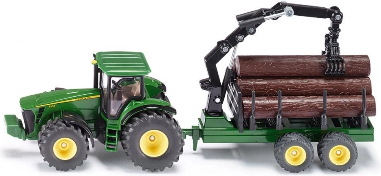 John Deere 8430 Tractor Model with Forestry Trailer Siku 1:50