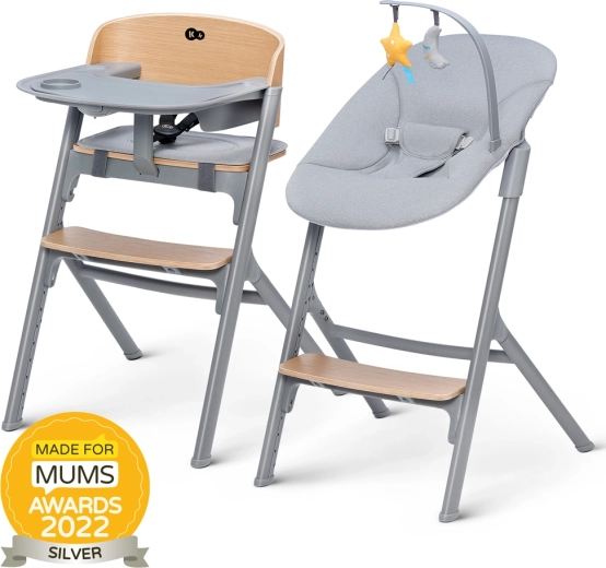 Kinderkraft Select söögitooli komplekt Livy Oak ja lamamistool Calmee Premium