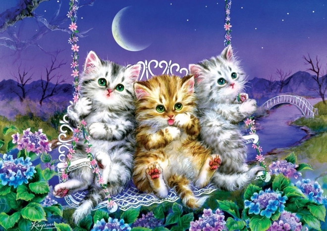 Puzzle ART PUZZLE Kassipojad kiigel 500 tükki