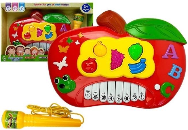 Electronic Apple Piano with Microphone and Phone Connection