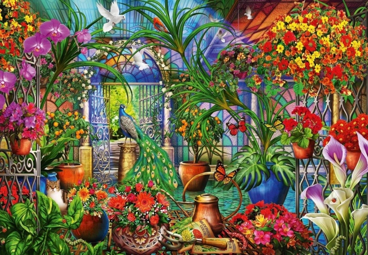 Puzzle Troopiline kasvuhoone 1000 tükki