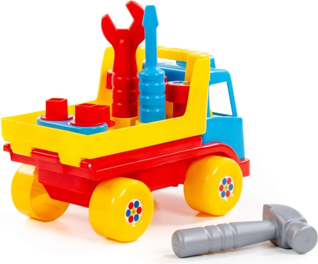 Learning through play: hammering and screwing