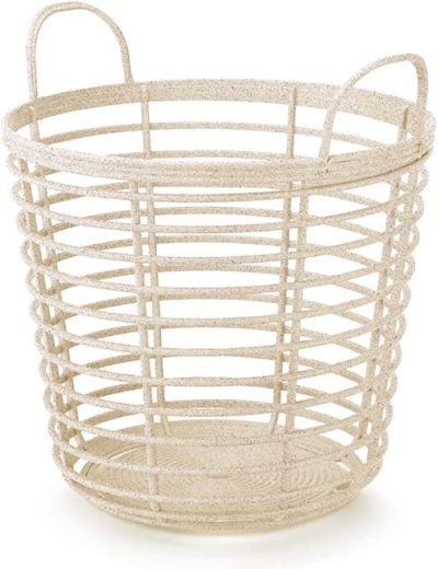 Basket with Handles Zanzi Basket Eco Wood 43 cm – Cream