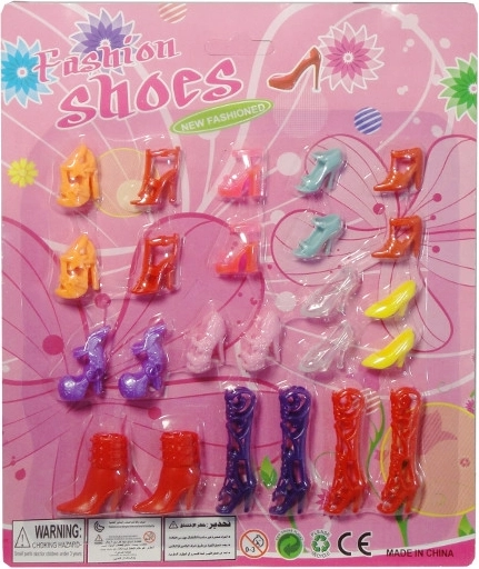 Nukkudele (Barbie-tüüpi) kingade komplekt – 12 paari